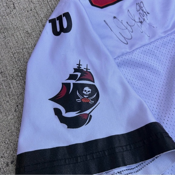 Warren Sapp 99 Autographed White Jersey Wilson L Size 14-16 Tampa Bay Buccaneers - Picture 5 of 11